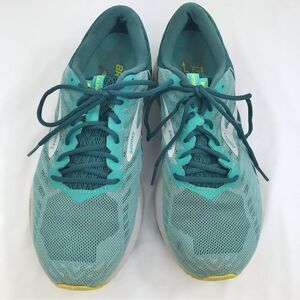 Brooks Launch 6 Teal White Lace Up Athletic Running Shoes